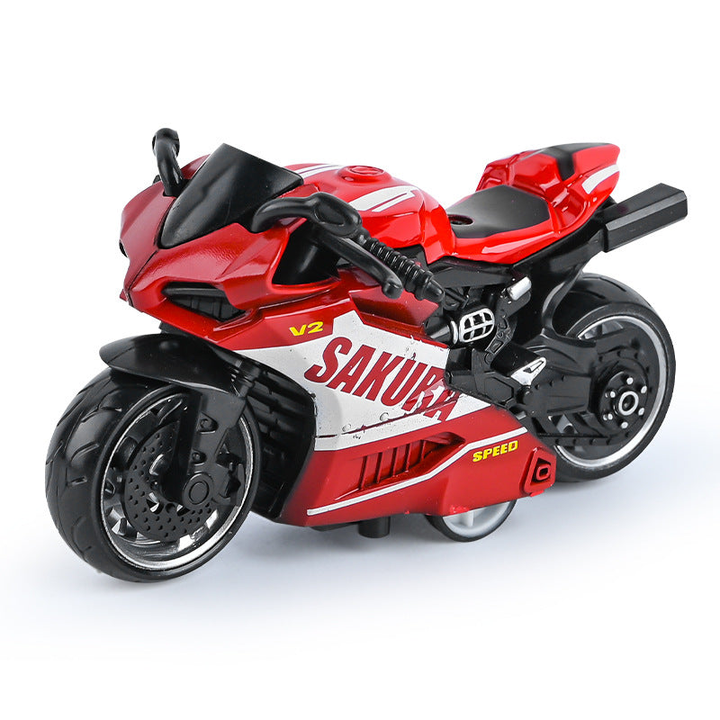 Cross-border generation children's toy boy baby simulation alloy motorcycle ornaments key chain model toy car - {red…