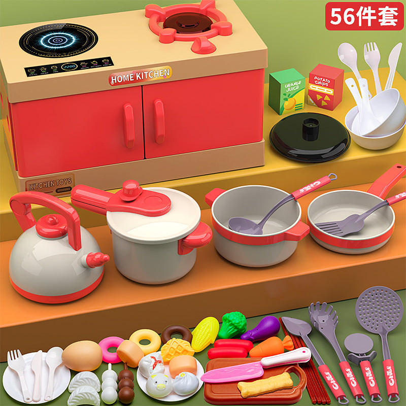 Play house children's kitchen toys for boys and girls baby simulation cooking mini kitchenware educational birthday gift…