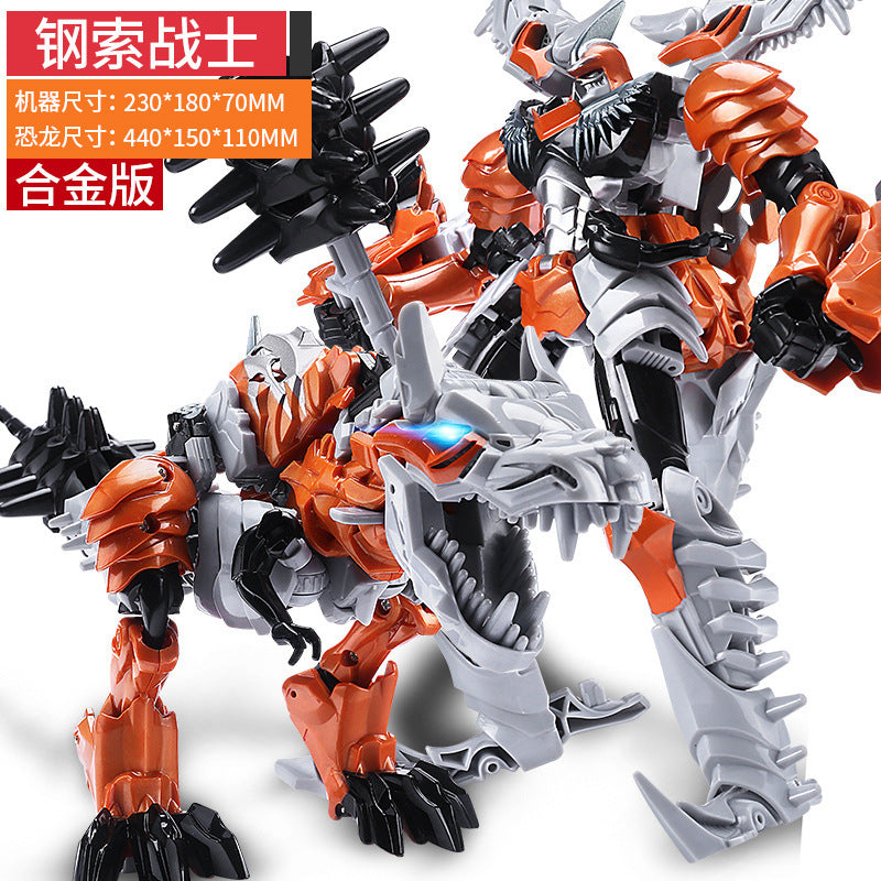 Transforming Toy Model Car Robot Bumblebee Dinosaur Grimlock Action Figure Alloy Genuine Children's Toy for Boys - [Alloy…