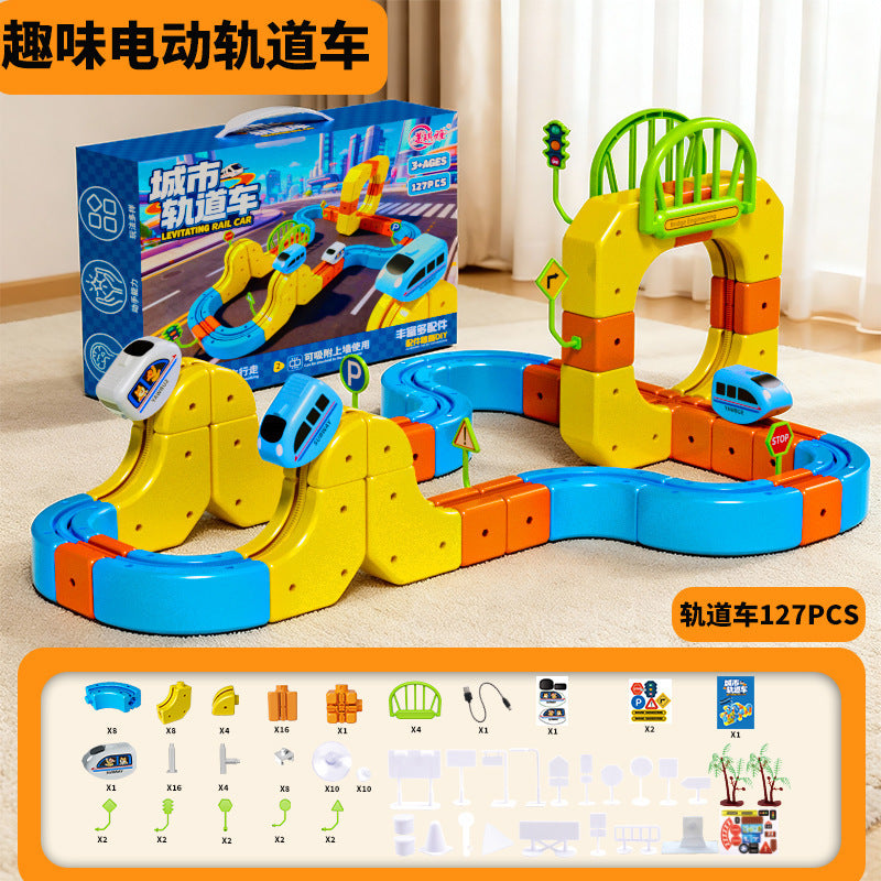 Cross-border Anti-Gravity Transformable Magnetic Track Car Children's Educational Magnetic Building Block Toy DIY Gift for…