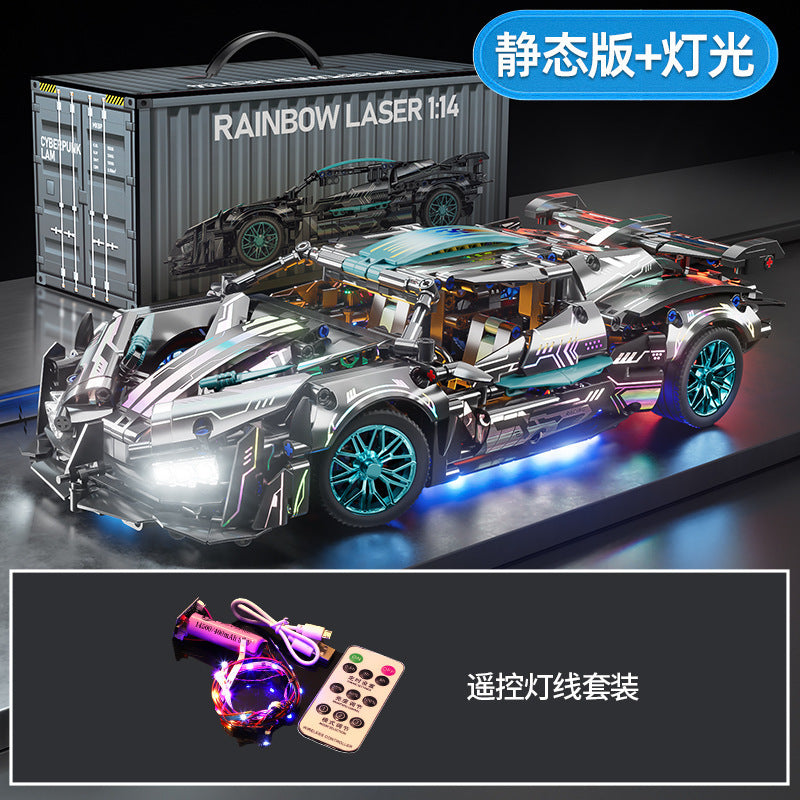 911 Electroplated Purple Apollo Sun God Drift Sports Car Model High-Difficulty Assembly Building Blocks Toy Wholesale…