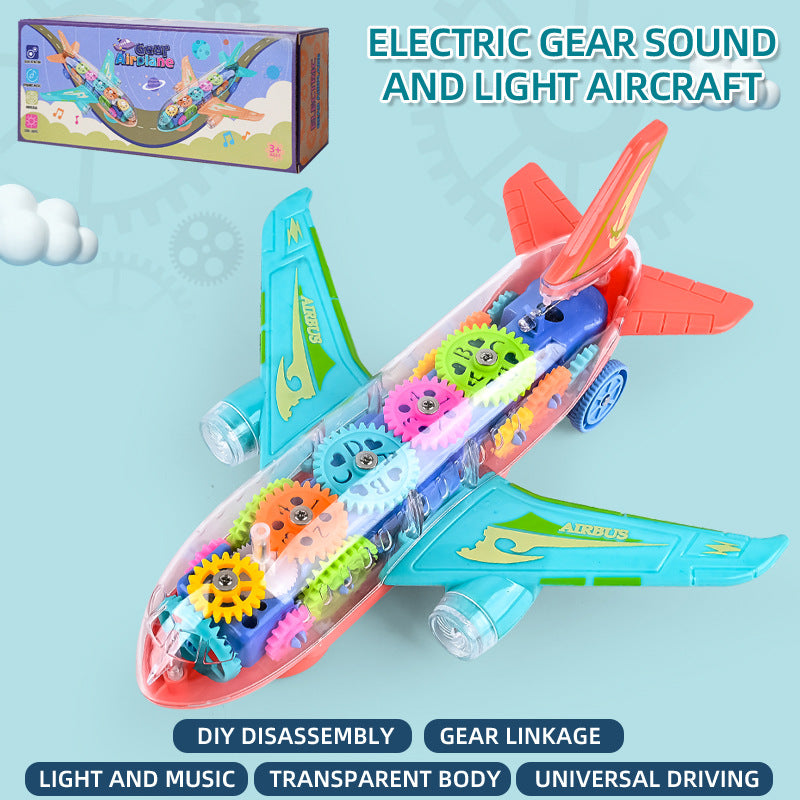 Walmart Hot-Selling Children's Electric Gear Sound and Light Airplane Wholesale in Stock DIY Disassembly Educational Toy…