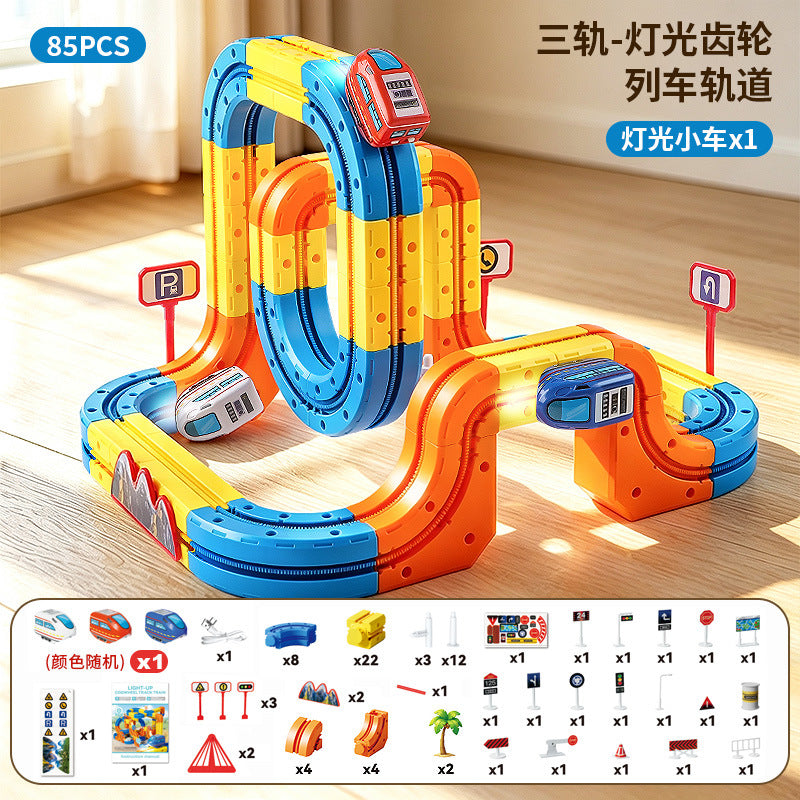 Cross-border Anti-Gravity Transformable Magnetic Track Car Children's Educational Magnetic Building Block Toy DIY Gift for…