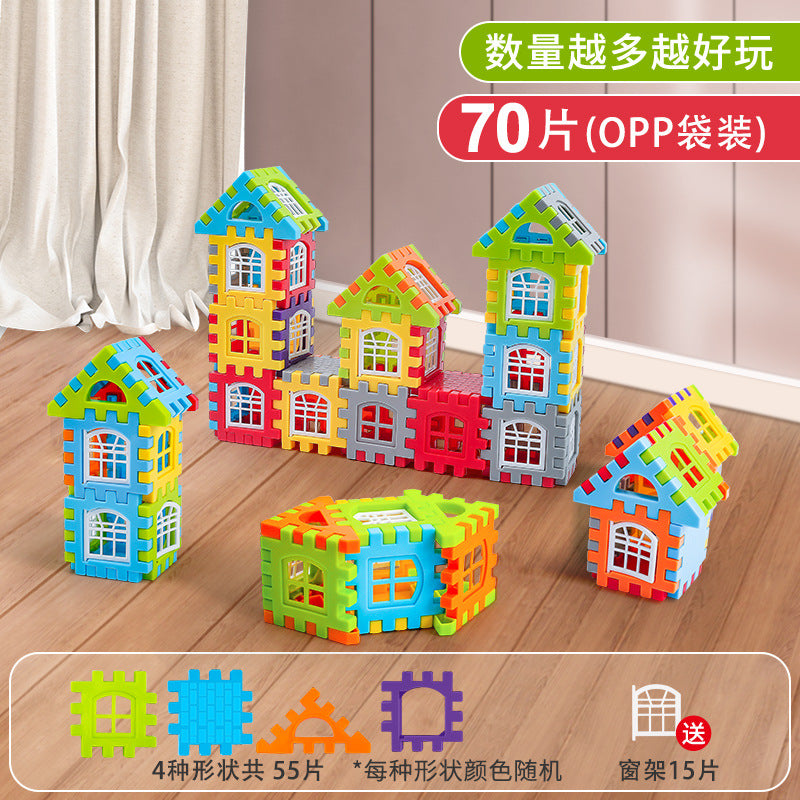 Cross-Border Children's Building Blocks Large Particle Cube Assembly Toys for 3-6 Year Old Boys and Girls Educational Model…
