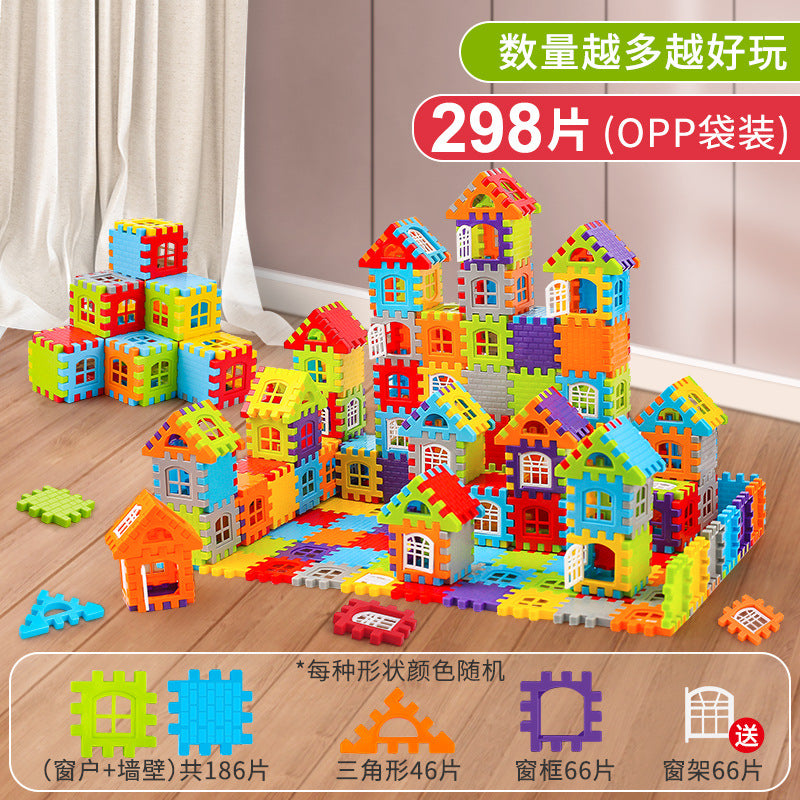Cross-Border Children's Building Blocks Large Particle Cube Assembly Toys for 3-6 Year Old Boys and Girls Educational Model…