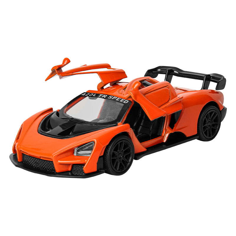 Alloy car model toy for boys and children, pull-back simulation double-door sports car, mini racing car, CE certified…