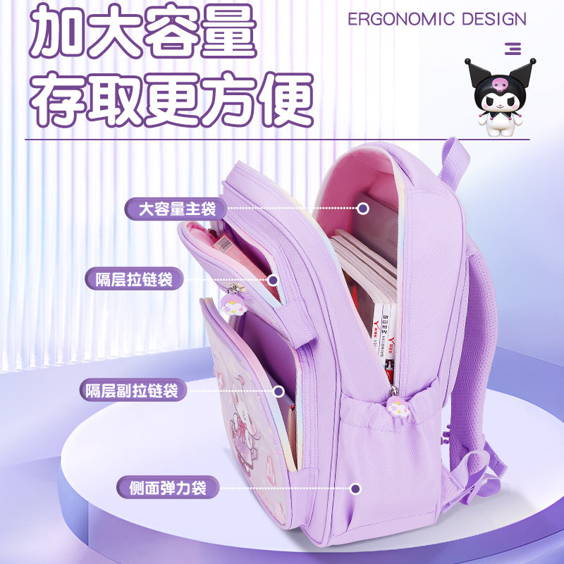 2024 New Kulomi Schoolbag Primary School Girl's Grade One, Two and Three Girls' Ridge Protection and Weight Reduction…