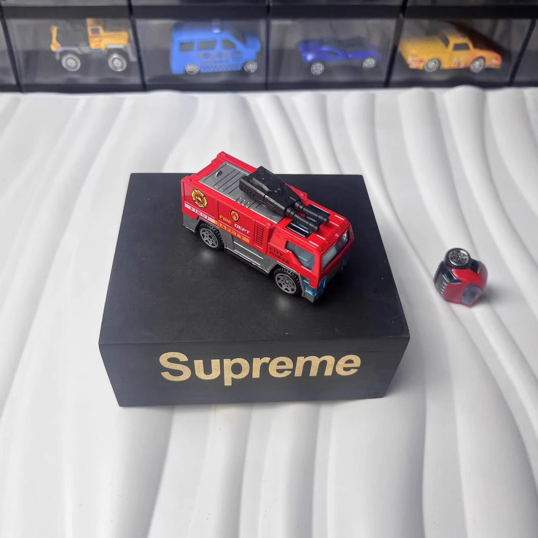 Cross-border Alloy Fire Truck Special Police Car Model Set Ladder Car Mini Boy Small Sliding Toy Car Young - image 4