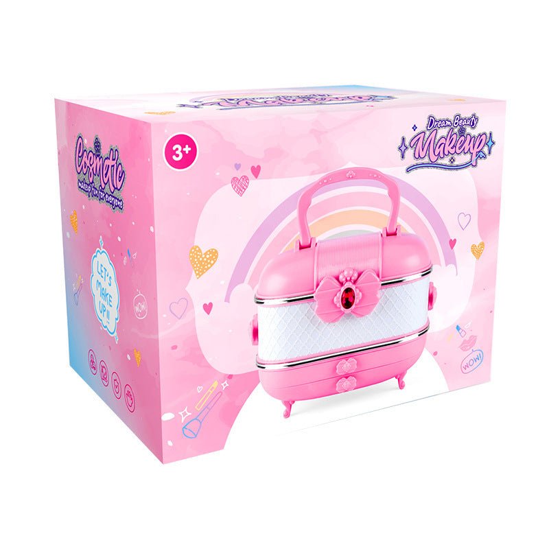 Amazon Cross Border Children Cosmetics suit Girls Makeup Nail Polish Toy Suitcase Performance Birthday Gift - image 4