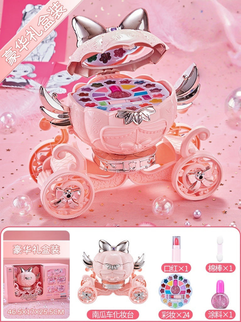 Cross-Border Hot Selling Children's Cosmetics Toy Set Exquisite Girl Stage Dressing Nail Polish Makeup Box Play House…