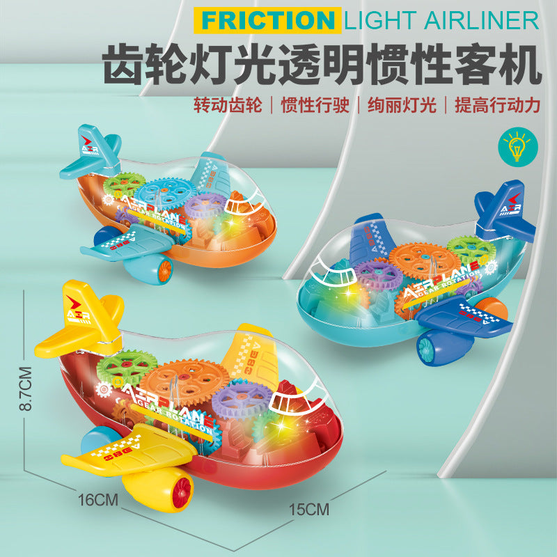 Children's Car Toys Inertia Drop Resistant Transparent Gear Light Toys Car Model Night Market Stall Wholesale Gifts - image 3