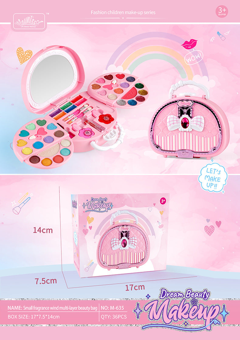 Amazon Cross Border Children Cosmetics suit Girls Makeup Nail Polish Toy Suitcase Performance Birthday Gift - M-635 makeup…