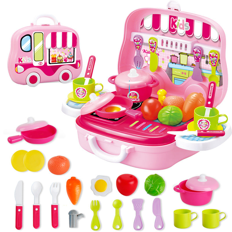 Children's Kitchen Tableware Dresser Cashier Tools Doctor's Hand-held Suitcase Toy Set - image 5
