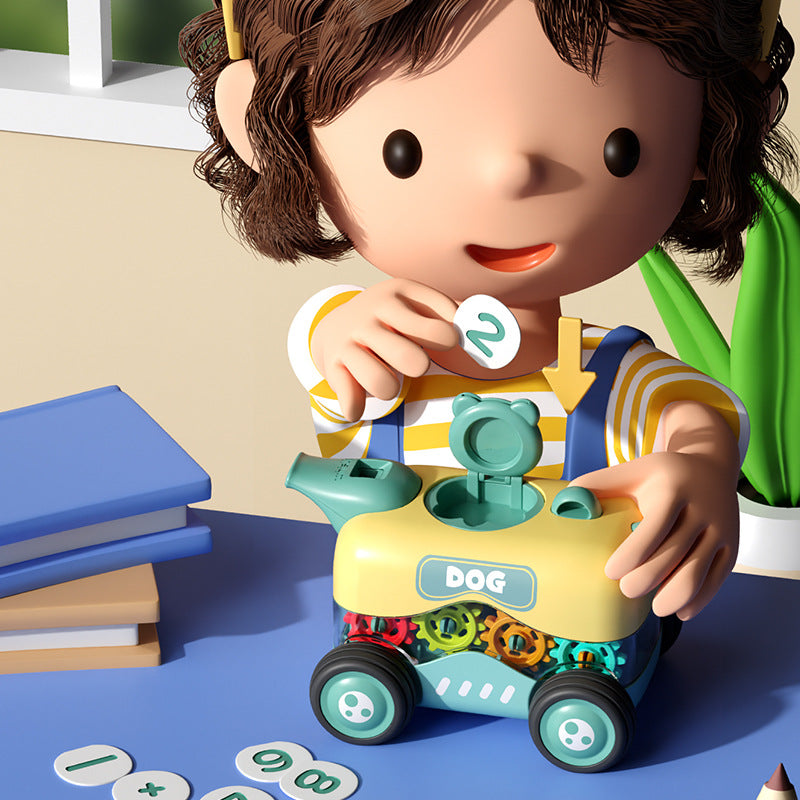 Manufacturer Produces Inertial Cartoon Gear Whistle Toy Car Educational Early Education Baby Crawling Toy Car Sliding and…