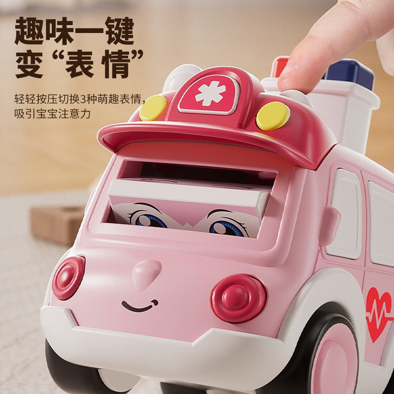 Children's Push Car Ambulance Police Car Toy Boys' Construction Vehicle Inertia Car Popular Street Stall Product Chenghai…