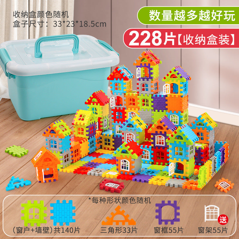 Cross-Border Children's Building Blocks Large Particle Cube Assembly Toys for 3-6 Year Old Boys and Girls Educational Model…