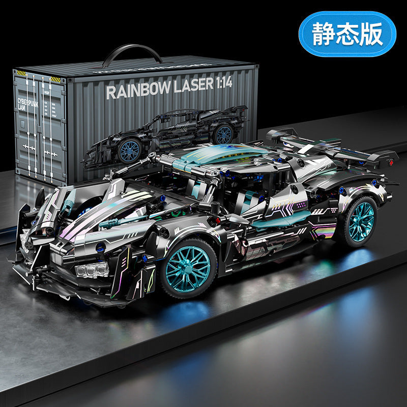 911 Electroplated Purple Apollo Sun God Drift Sports Car Model High-Difficulty Assembly Building Blocks Toy Wholesale…