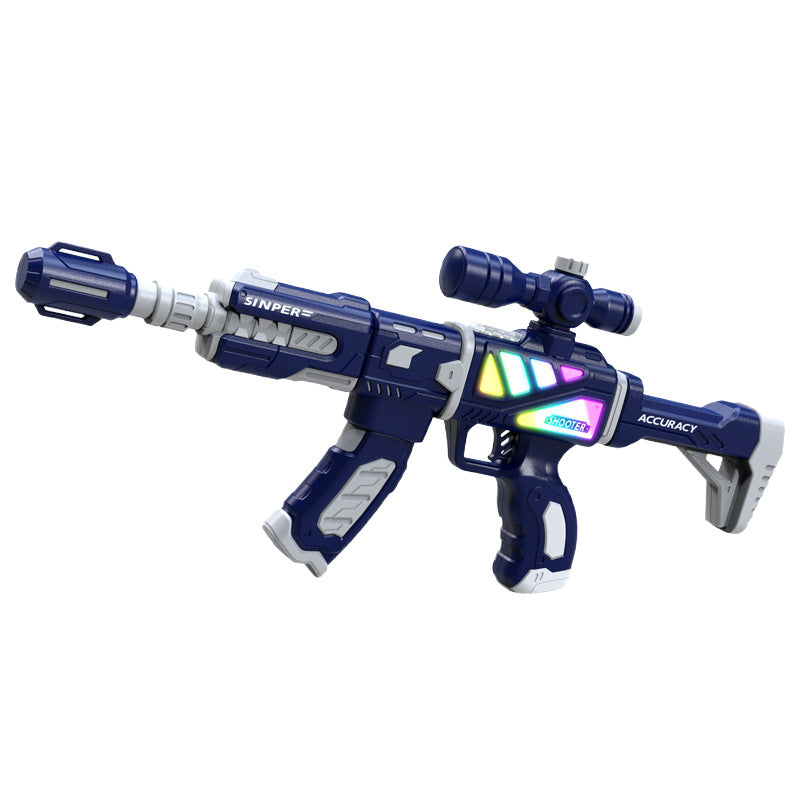 Children's magnetic assembly gun, versatile DIY simulation model, hitting sound effects, 6-year-old boy assembly toy…
