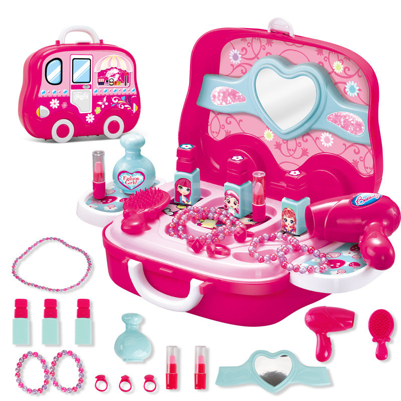 Children's Kitchen Tableware Dresser Cashier Tools Doctor's Hand-held Suitcase Toy Set - Dressing suitcase