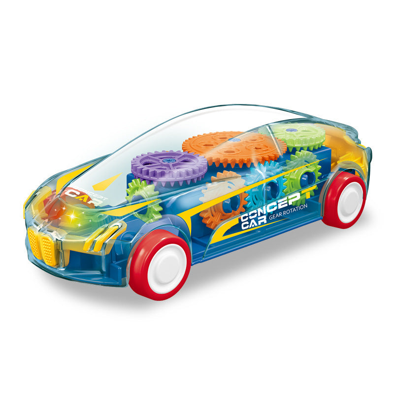 Children's Car Toys Inertia Drop Resistant Transparent Gear Light Toys Car Model Night Market Stall Wholesale Gifts - image 5