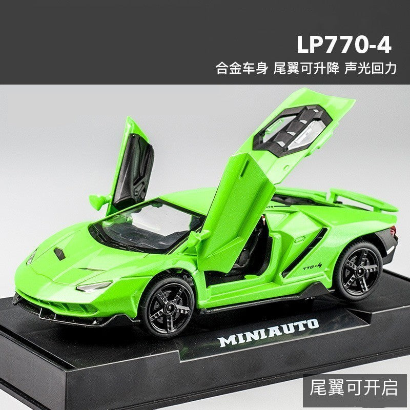 1:32 Supercar Lp780 Alloy Car Model Simulation Sports Car Racing Car Boys' Children's Toy Collectible Display Piece…
