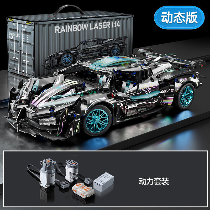 911 Electroplated Purple Apollo Sun God Drift Sports Car Model High-Difficulty Assembly Building Blocks Toy Wholesale…