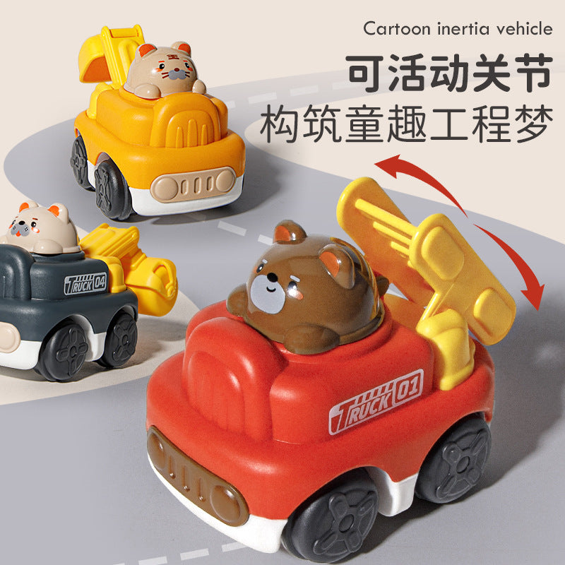 New Candy cartoon animal boy girl children inertia digging engineering vehicle kindergarten small gift toy - image 2