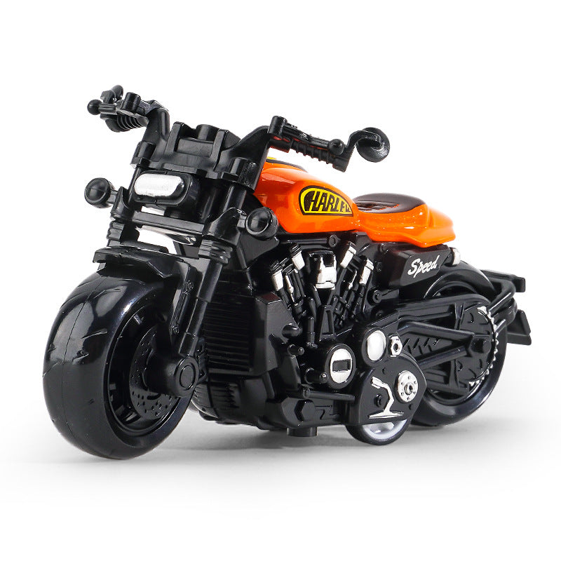 Cross-border generation children's toy boy baby simulation alloy motorcycle ornaments key chain model toy car - {orange…