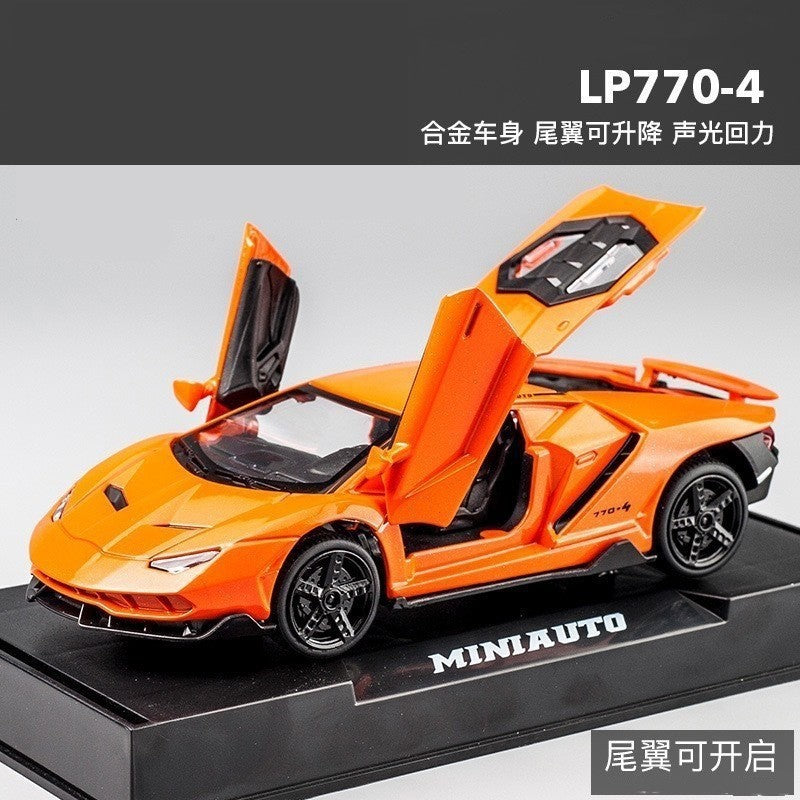 1:32 Supercar Lp780 Alloy Car Model Simulation Sports Car Racing Car Boys' Children's Toy Collectible Display Piece…