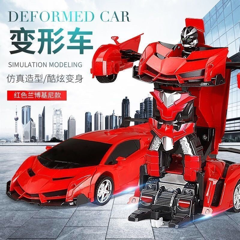 Cross-border one-button deformation robot King Kong remote control car racing rechargeable electric children's toy boy…
