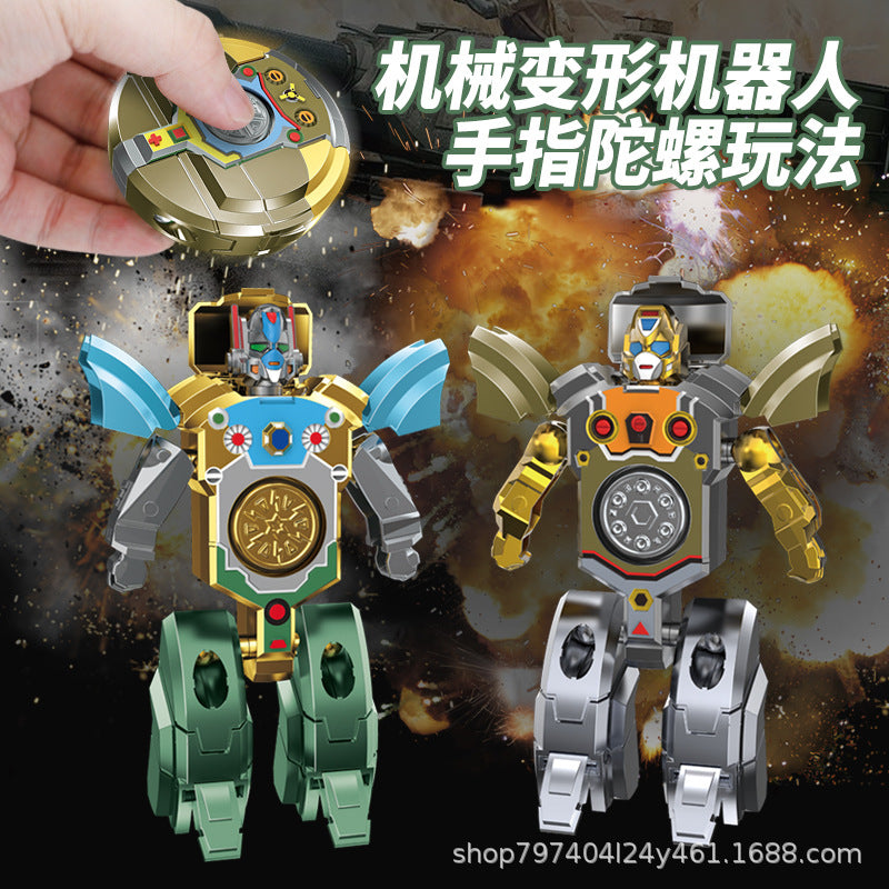 Fidget Spinner Mecha Robot Robot Dog Transforming Tank Gyro Spinning Top Children's Toy to Develop Grip Ability - image 4