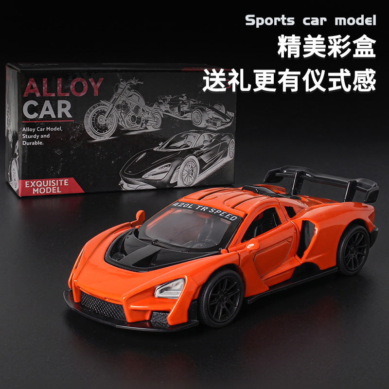 Alloy car model toy for boys and children, pull-back simulation double-door sports car, mini racing car, CE certified…