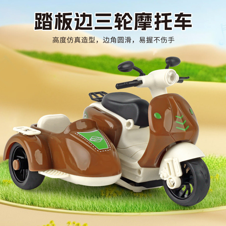 New Children's Inertia Motorcycle Model Boy Side Tricycle Selected Wholesale Educational Boutique Doll Machine - image 5