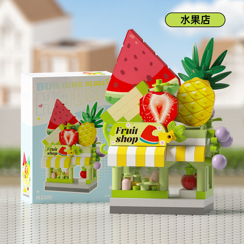 Compatible with Le Dream Store Micro-Particle Building Blocks, Street Scene Ornaments, Children's Educational DIY Toys ​…