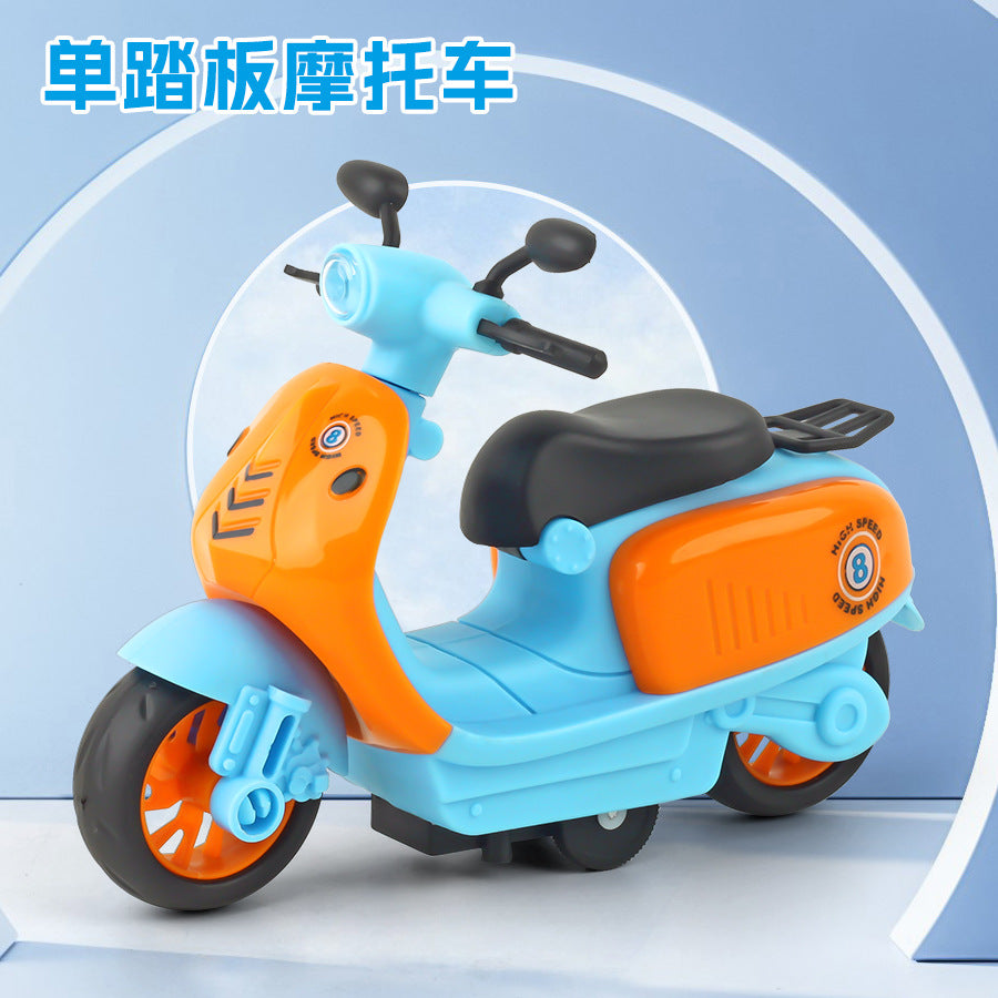 New Children's Inertia Motorcycle Model Boy Side Tricycle Selected Wholesale Educational Boutique Doll Machine - Blue…