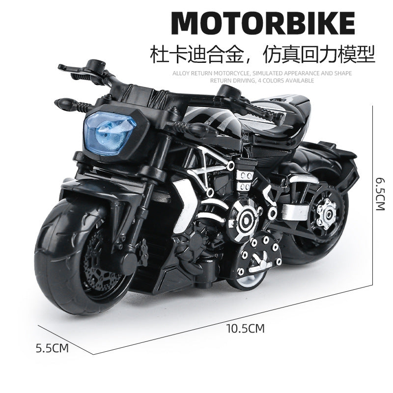 Alloy Motorcycle Model Ornaments Motorcycle Toys Cake Baking Decoration Ornaments Simulation Racing Boy Toy Car - {Black…