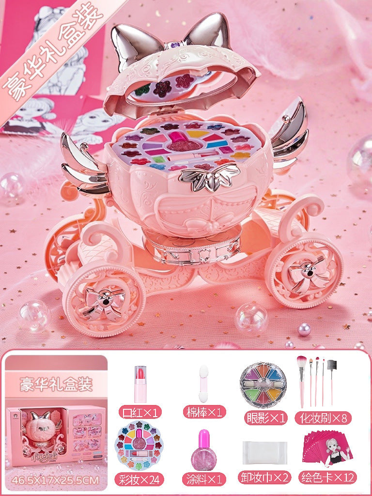 Cross-Border Hot Selling Children's Cosmetics Toy Set Exquisite Girl Stage Dressing Nail Polish Makeup Box Play House…