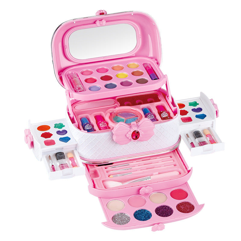 Amazon Cross Border Children Cosmetics suit Girls Makeup Nail Polish Toy Suitcase Performance Birthday Gift - image 2