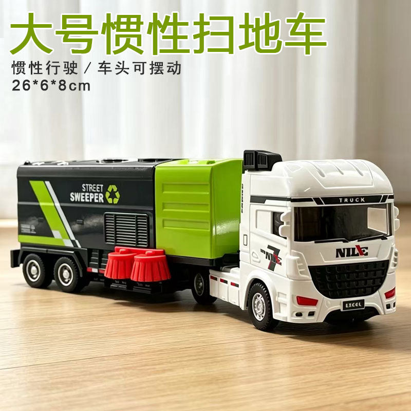 Cross-border oversized crane retractable long boom boy engineering vehicle model adjustable crane crane toy - 大号惯…