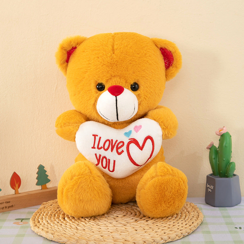 Foreign trade colorful hug bear plush teddy bear doll cute bear doll pillow children's gift wholesale - brown hugging bear…