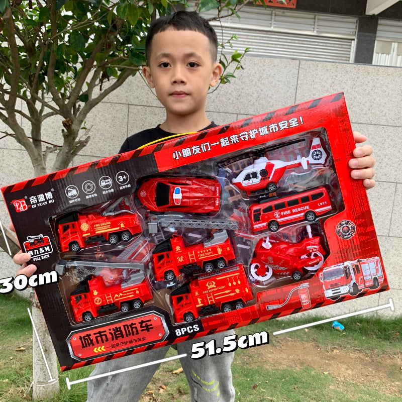 Wholesale Construction Vehicles, Fire Truck Models, Inertia Pull-Back Car Sets, Engineering Toy Cars, Boys' Toys, Street…