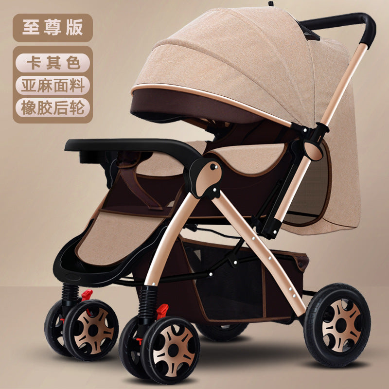 High-View Stroller for Babies, Can Sit and Lie Down, Bicycle-Style, Lightweight Children's Push Stroller, Baby Stroller…