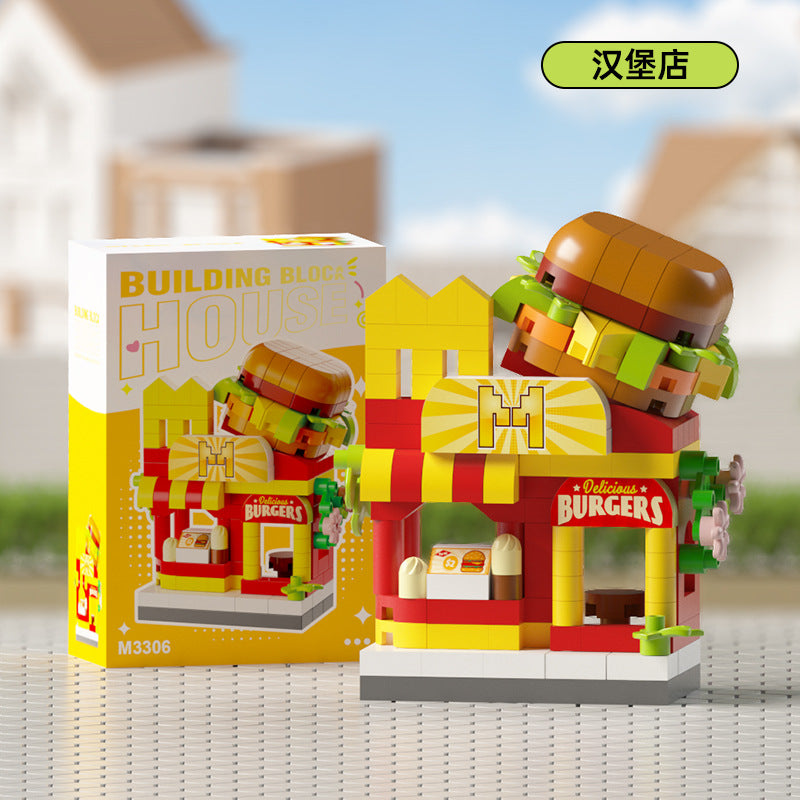 Compatible with Le Dream Store Micro-Particle Building Blocks, Street Scene Ornaments, Children's Educational DIY Toys ​…