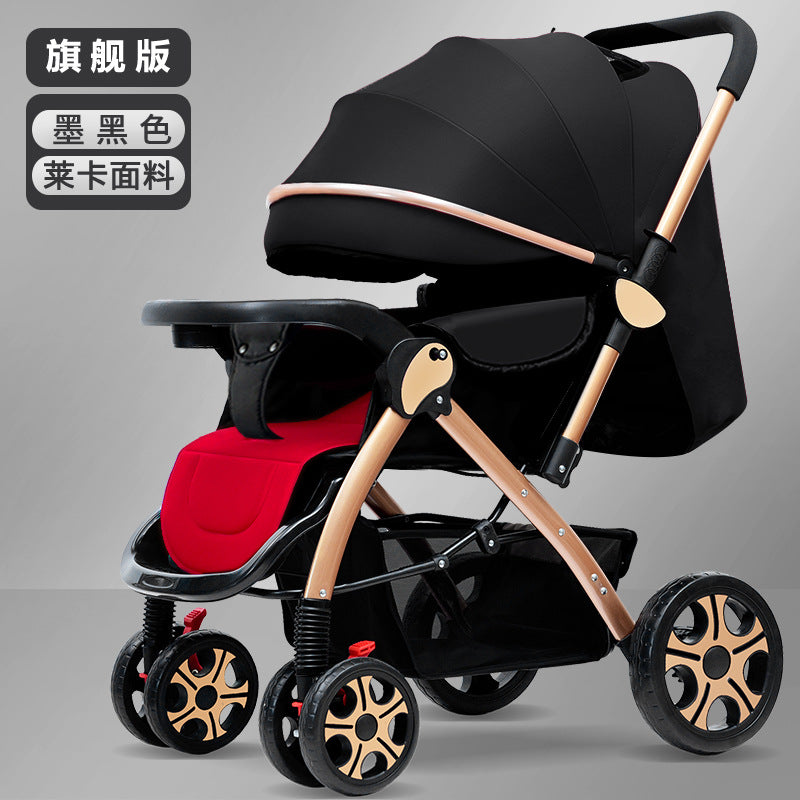 High-View Stroller for Babies, Can Sit and Lie Down, Bicycle-Style, Lightweight Children's Push Stroller, Baby Stroller…
