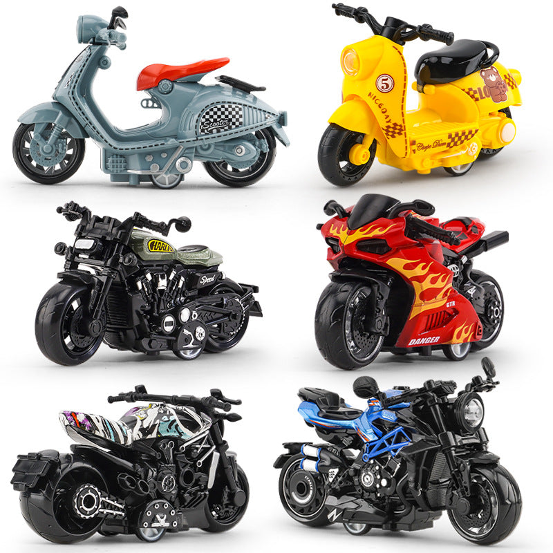 Cross-border generation children's toy boy baby simulation alloy motorcycle ornaments key chain model toy car - image 4