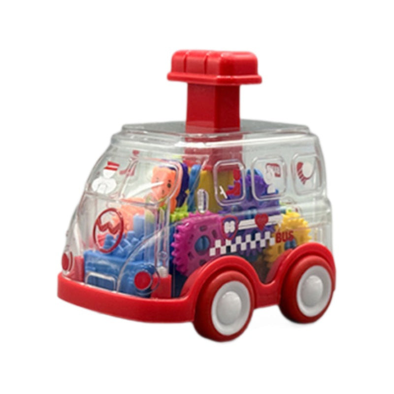 Push-And-Go Gear Car Toy, Inertia Small Car, Transparent Bus Car, Children's Educational Toy, Children's Day Gift - image 5