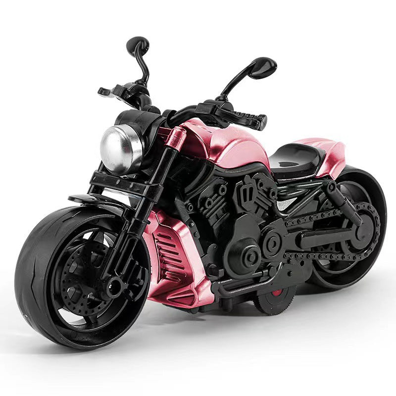 Inertia Toy Car, Simulated Motorcycle Model, Motorcycle Toy, Boy's Simulated Pull-Back Children's Toy - Red inertia [o%pp…