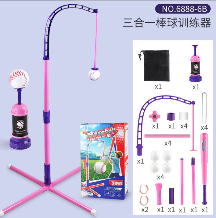 Cross Border Outdoor Sports Toy One Button Launcher Baseball Launcher Three-in-One Baseball Trainer Sports Toy - D type…