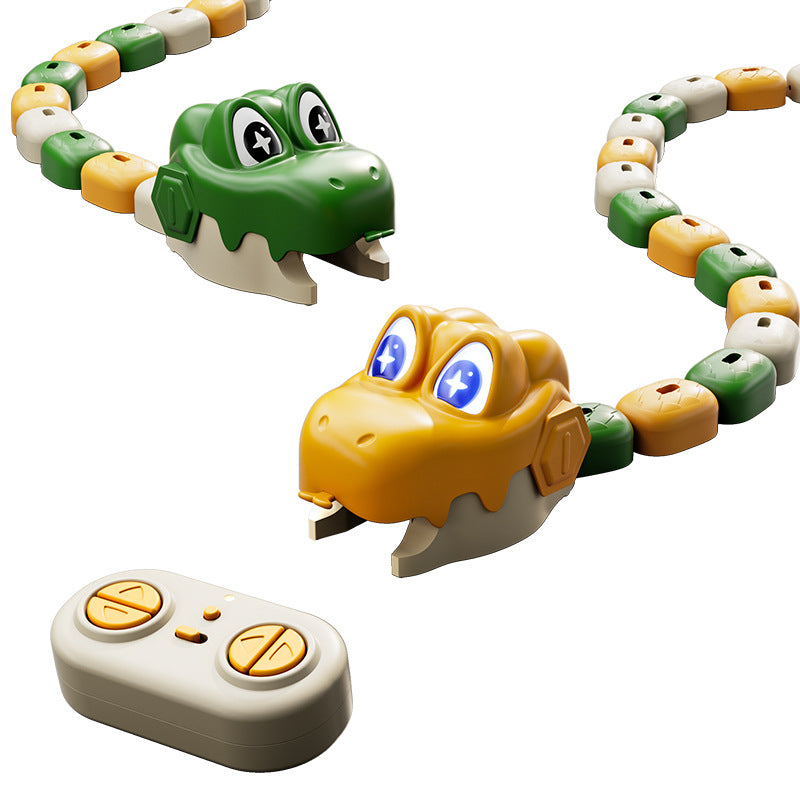 Remote-controlled magnetic snake game, a two-player interactive battle game, a children's electric food-eating car battle…