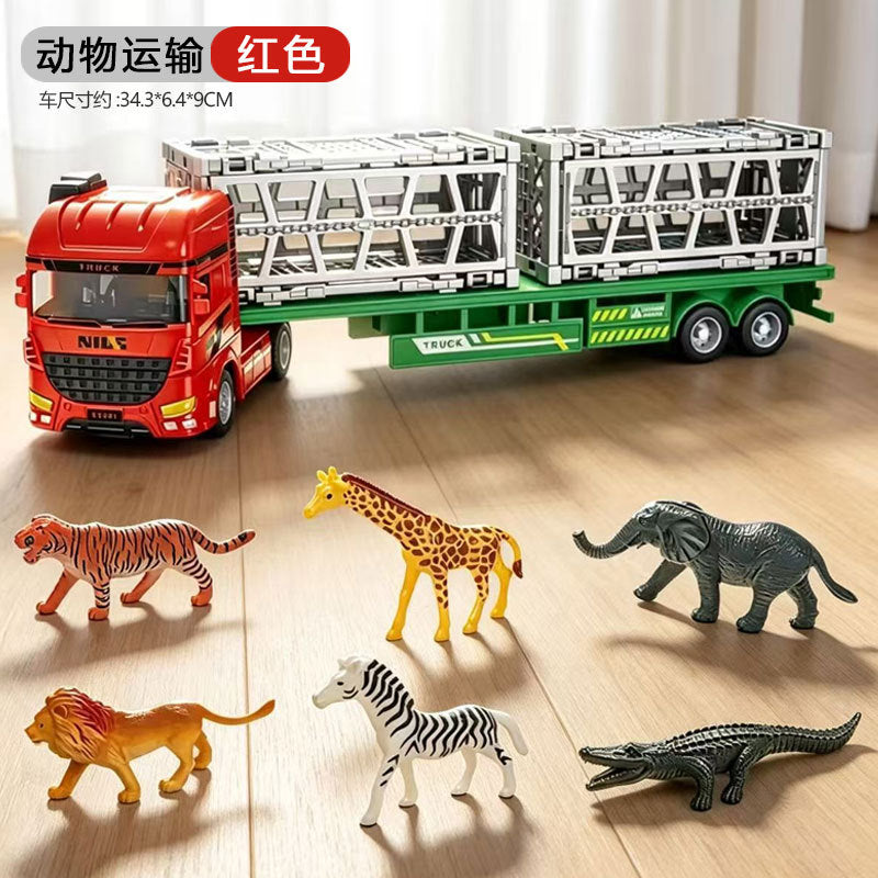 Cross-border oversized crane retractable long boom boy engineering vehicle model adjustable crane crane toy - 大号惯…